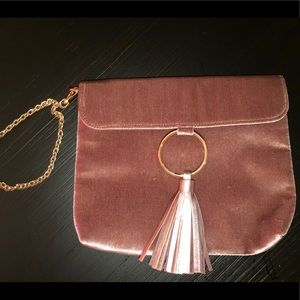 Suede clutch ( mauve) brand new